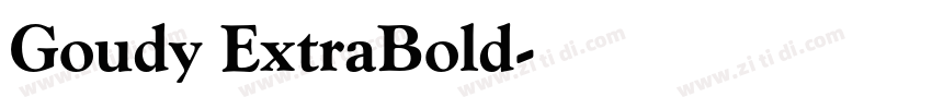 Goudy ExtraBold字体转换
